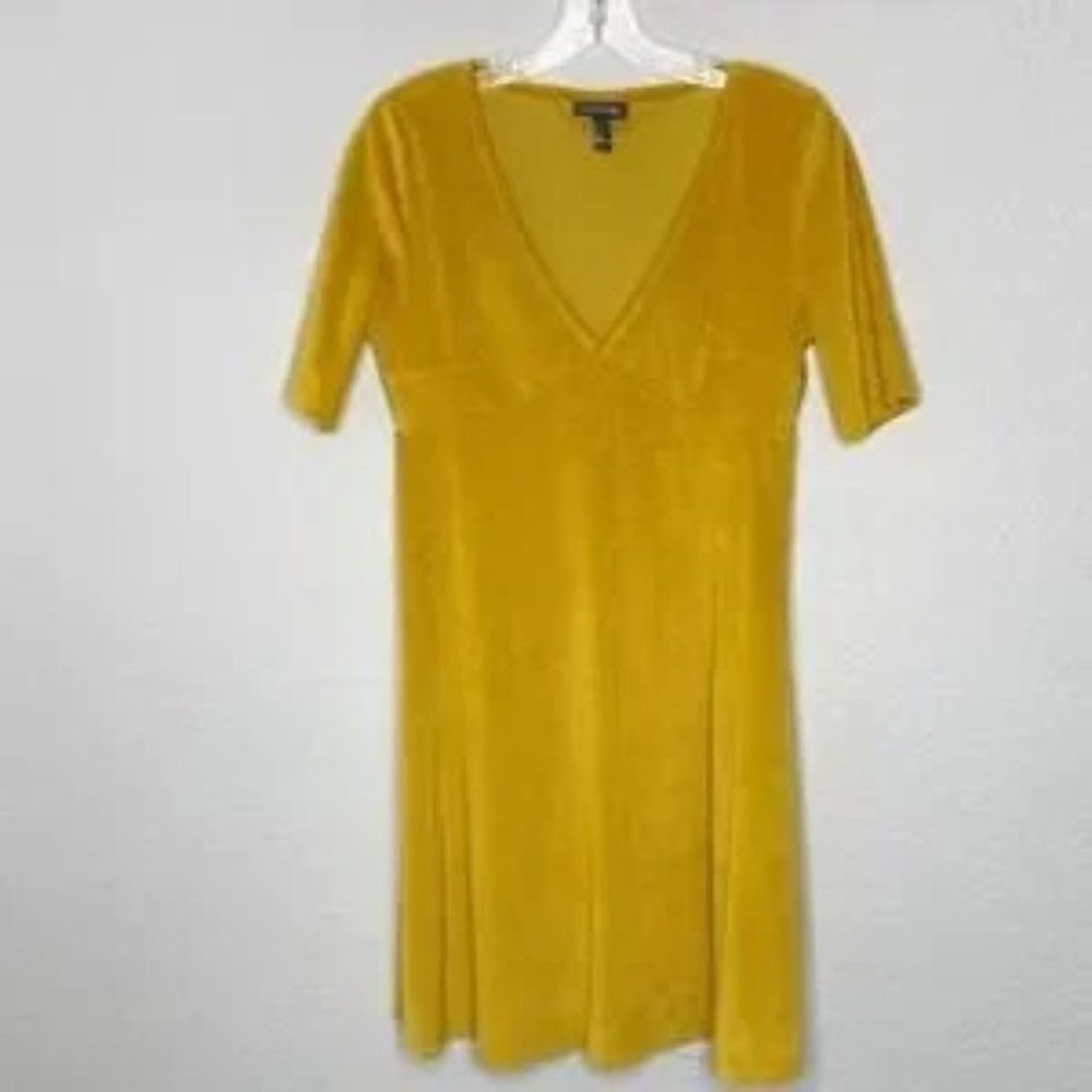 ModCloth Corduroy Mini Dress Medium Yellow